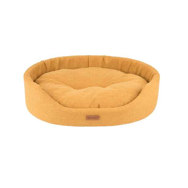 Pelíšek pro psa oválný MONTEGO mustard/hořčicová velikost S, M, L, XL, XXL Rozměr: S - 46x38x13 cm