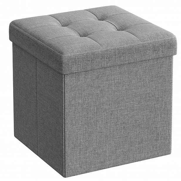 Taburet s úložným prostorem OTTOMAN 30x30 cm, šedý