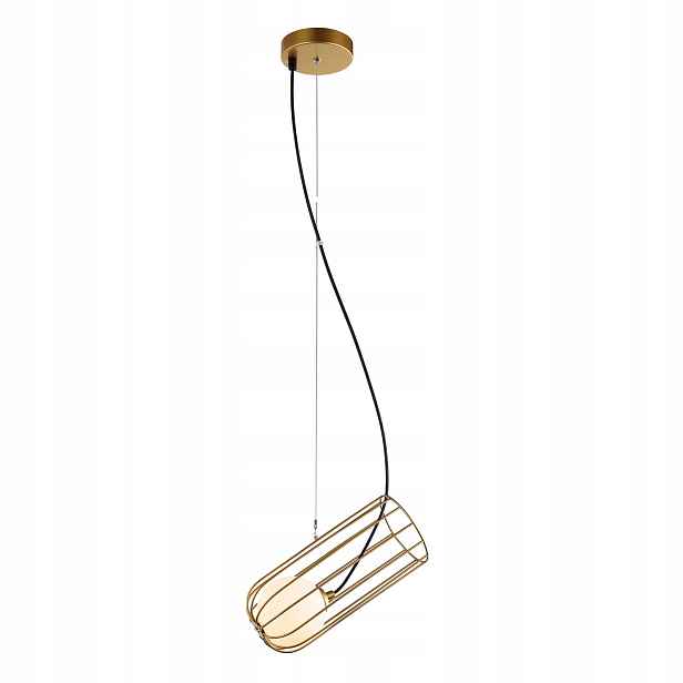 Závěsná lampa Italux Coco zlatá, moderní, kov a sklo 25W G9