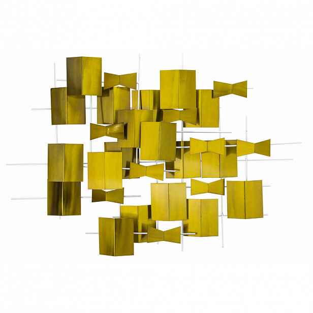 KUNSTLOFT KOVOVÁ NÁSTĚNNÁ DEKORACE ZLATÁ, 95/67 CM