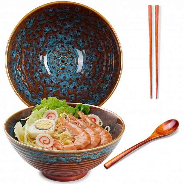 Miska Do Ramen lžíce tyčinky 1200 Ml udon těstoviny japonská hluboká mísa