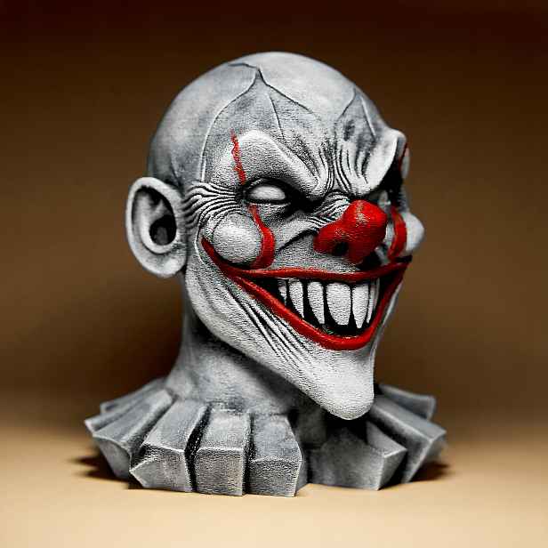 Strašidelný klaun Figurka Dekorace Socha Soška 15 cm Halloween Malovaná
