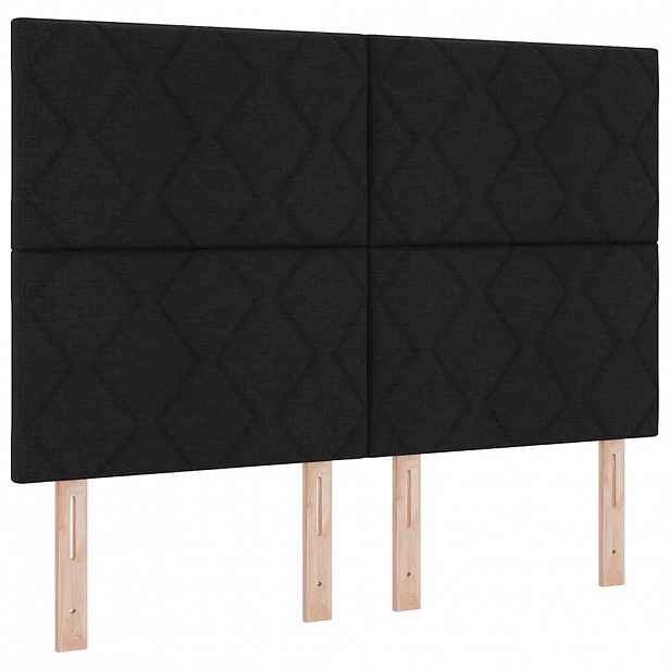 vidaXL Čelo postele Černý 144 cm textil