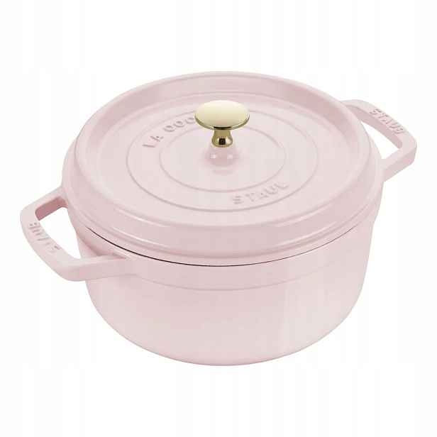 Staub Cocotte hrnec kulatý, 26 cm 5,2 l, růžová