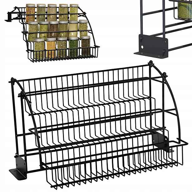 3-ÚROVŇOVÝ Výsuvný Kuchyňský Organizér Na Koření, Kovový