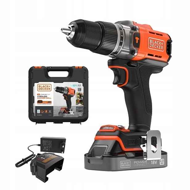 aku vrtačka Black+Decker 18V 45Nm [BCD383D1XK-QW]