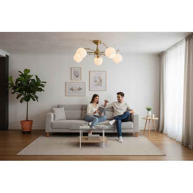 Euro-Lamp Stropní Svítidlo Eliza 5 Zlaté stínidlo bílé Výrobce