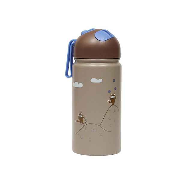 Hnědá hliníková dětská lahev 360 ml Friends in the Forest – OYOY Mini
