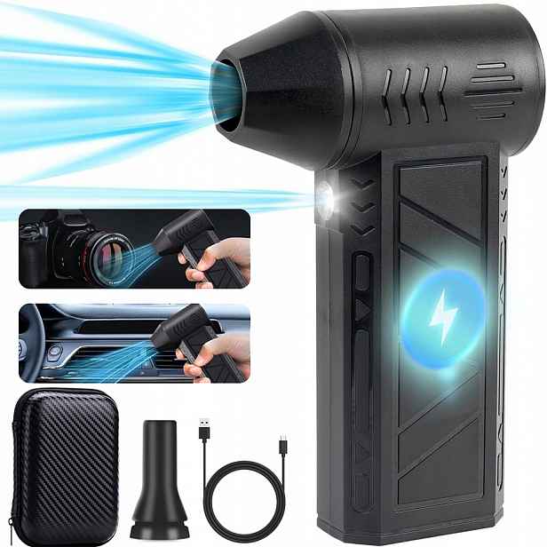 Mini Foukač Turbo Jet Fan Vysoký Výkon S Led Světlem Na Prach