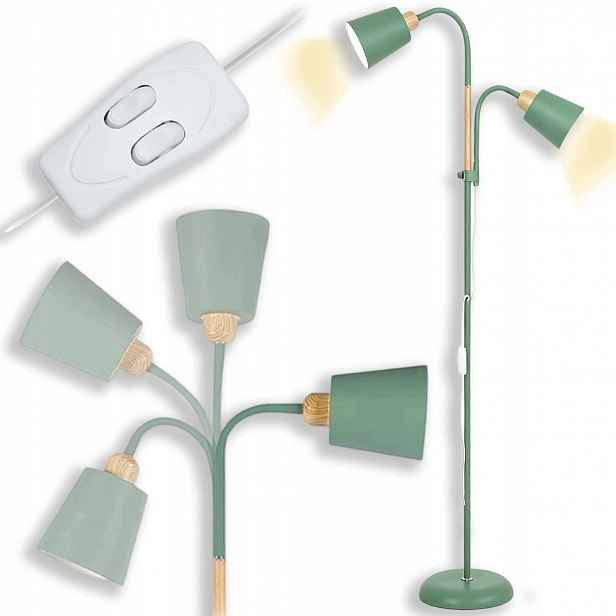 Podlahová Stojací Lampa Velká Pro Čtení Do Obývacího Pokoje E27 60W Nastavitelná 159 CM
