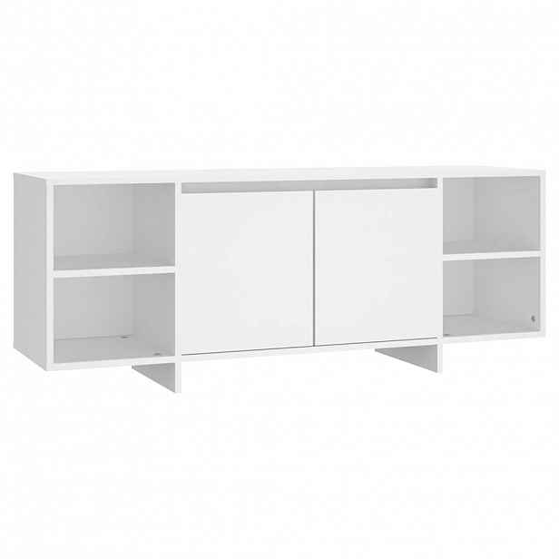 vidaXL TV stolek bílý 130 x 35 x 50 cm dřevotříska
