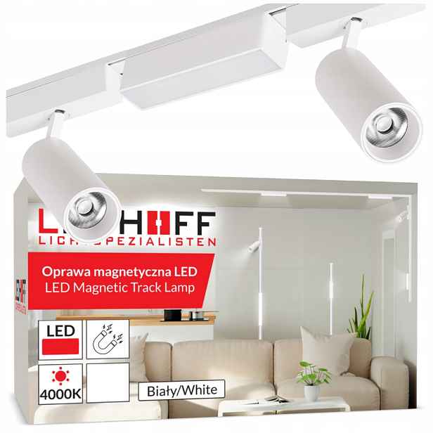 Osvětlení kolejnic magnetické Kolejnice 1m 3x reflektor lampa Bílá