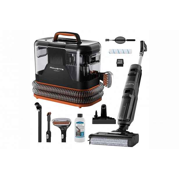Akční set spotřebičů na mokrý úklid Rowenta Clean It tepovač a X-Clean 4 víceučelový vysavač