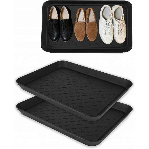 Odkapávací Misky Na Boty 3 Kusy 35 × 27 × 3 CM Vodotěsné Stohovatelné