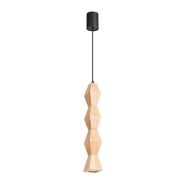 Závěsné svítidlo z bukového dřeva v přírodní barvě ø 8 cm Cubo – Sollux