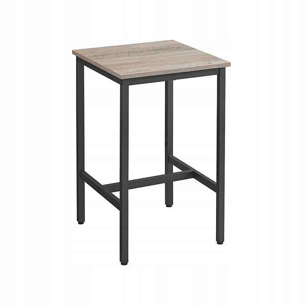 Kuchyňský barový stůl loft Vasagle 60 x 60 x 90 cm šedo-černý