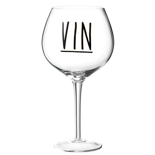 Sklenička na víno VIN - Ø 10*21 cm J-Line by Jolipa