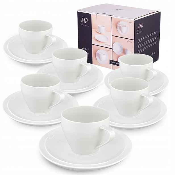 Čajovo-kávový servis porcelánu MariaPaula Moderna 18 dílů