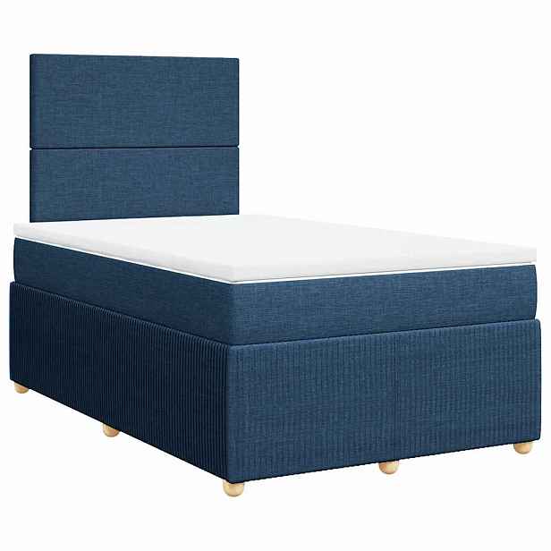 vidaXL Box spring postel s matrací černá 120x190 cm textil