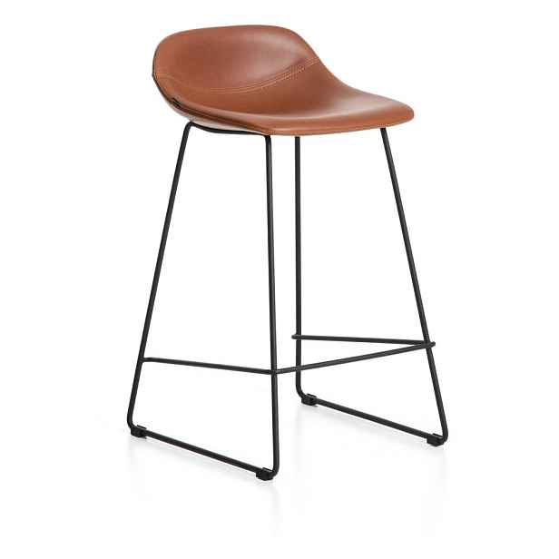 Koňakově hnědá barová stolička (výška sedáku 76 cm) Zahara – Kave Home