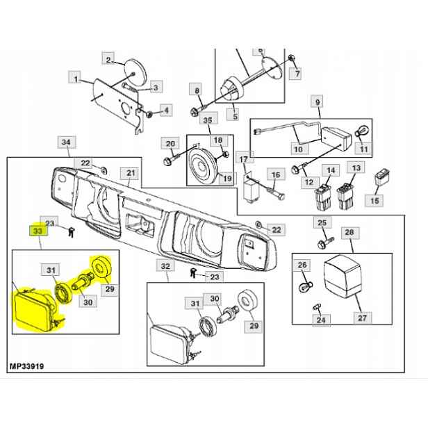 Lampa John Deere X748 X740