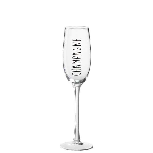 Sklenička na sekt Champagne - Ø 7*25 cm J-Line by Jolipa