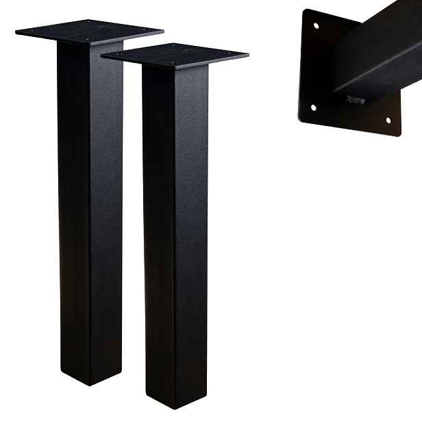 2x ocelová noha ke stolu konferenčního stolku černá loft 38 cm Potenza