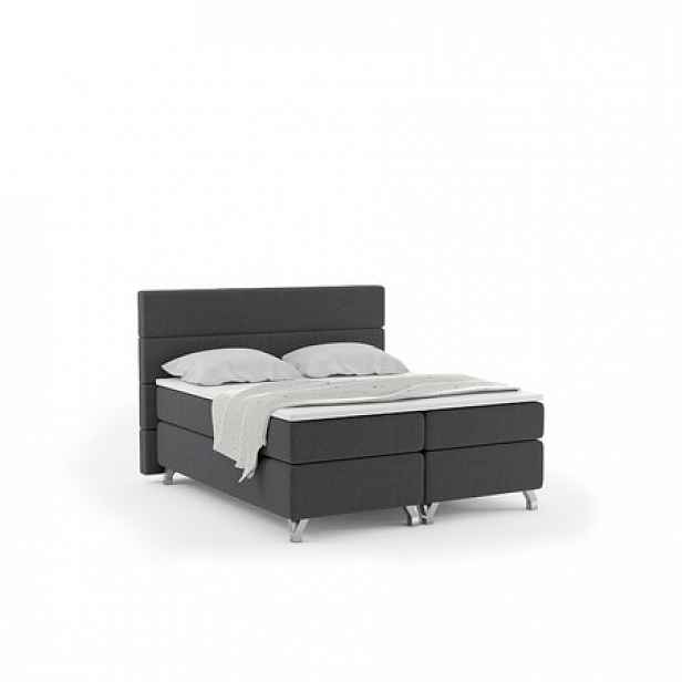 Čalouněná postel IMPERIA včetně úložného prostoru 160x200 Tmavě Šedá
