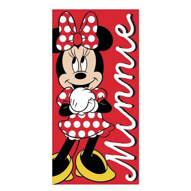 Faro Dětská bavlněná osuška Robin Minnie 70x140 cm červená
