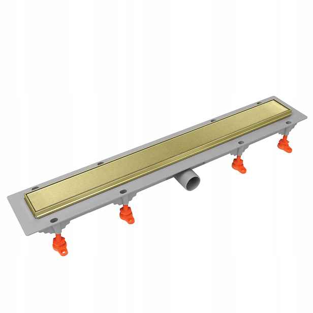 Lineární Odtok Zlatý Kartáčovaný 65 CM Nerezová Ocel Jano
