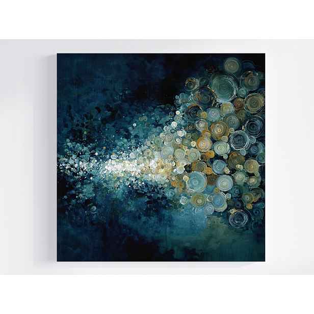 Obraz Na Plátně Canvas Abstrakce Geometrie Kolečka Granátová Hnědá 50x50