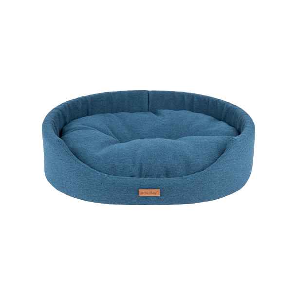 Pelíšek pro psa oválný MONTEGO modrá velikost S, M, L, XL, XXL Rozměr: M - 52x44x14 cm