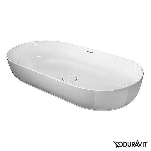 Umyvadlo na desku Duravit Luv 80x40 cm bez otvoru pro baterii, bez přetoku 0379800000