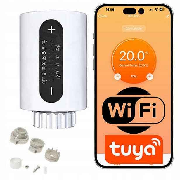 Termostatická Kartuše WiFi pro dálkové ovládání vytápění Tuya Smart