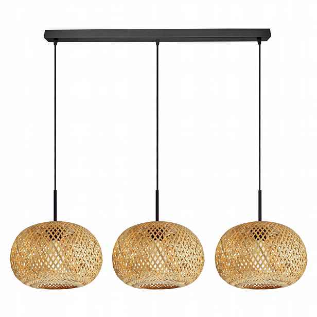 Závěsné Stropní Svítidlo Bambusové proutěné Boho Přírodní 580-BZ3 Led E27