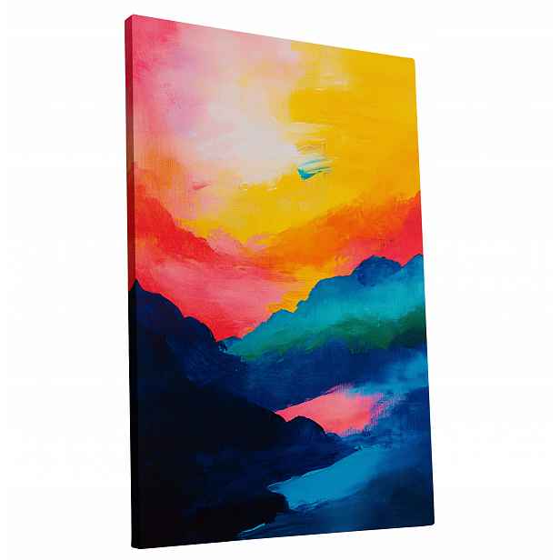 Obraz na plátně Barevný Abstraktní Světlý obraz do bytu, pokoje, obýváku 60x90