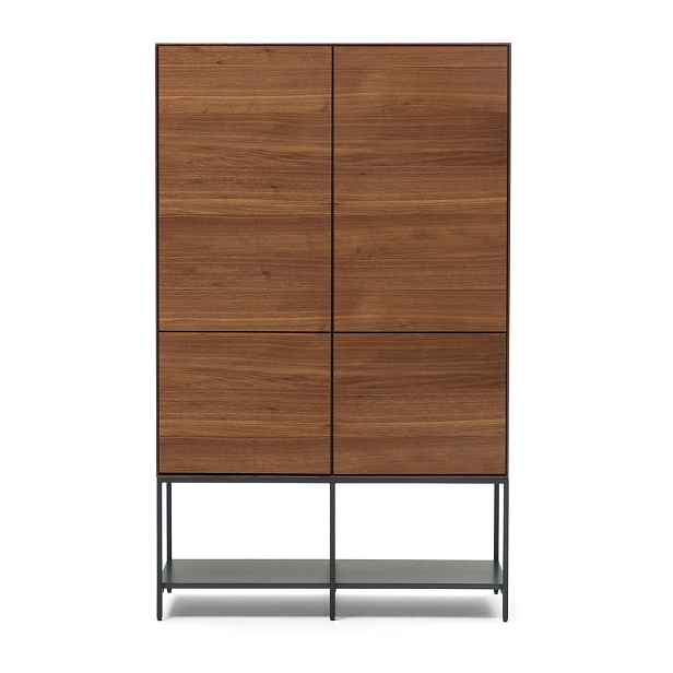 Hnědá skříň v dekoru ořechu 97,5x160x40 cm Vedrana – Kave Home