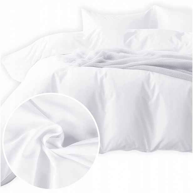 Povlečení z bavlněného saténu 160x200 Bílá