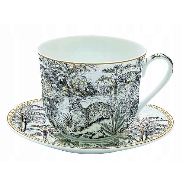 Šálek s podšálkem 1+1 komplet porcelán 400 ml Elegantní jako dárek