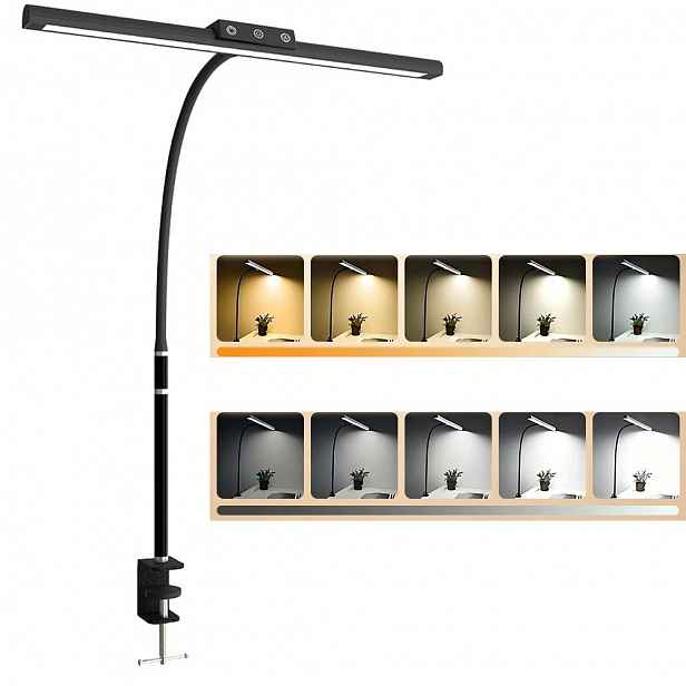 Led stolní lampička na stůl pro čtení nastavitelná 10W Stmívač 3 barvy