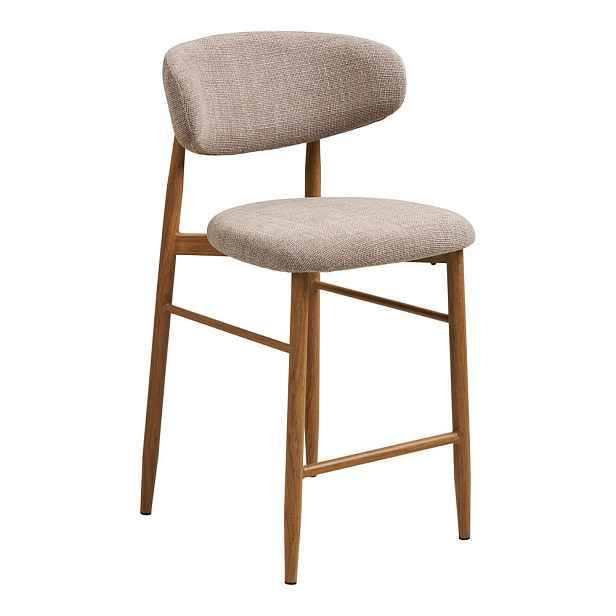 Béžová/v přírodní barvě čalouněná barová židle (výška sedáku 65 cm) Levanto – House Nordic