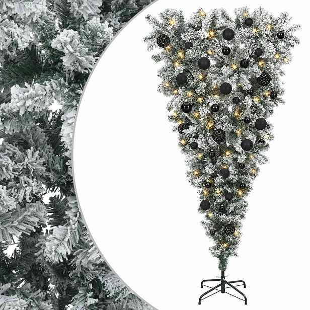 vidaXL Umělý vánoční stromek s obrácenými větvemi 150 cm 150 LED