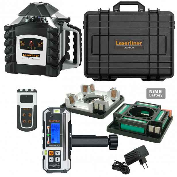 Laserový rotační nivelátor Digital zelený LaserLiner Quadrum G410S 700 m