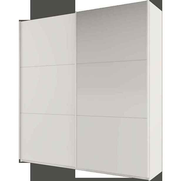 MASSENO ŠATNÍ SKŘÍŇ S POSUVNÝMI DVEŘMI ORIANNA, 225/244/65 cm 2dveřová se zrcadlem, bílá