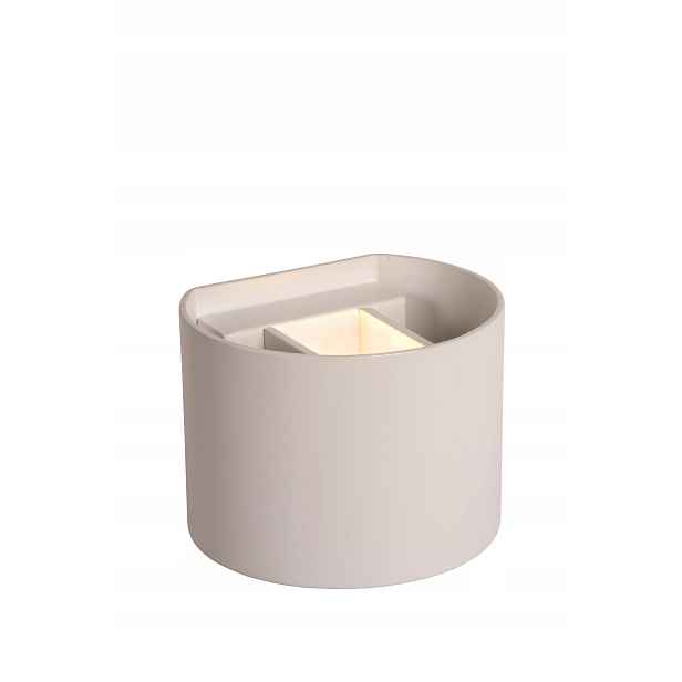 Nástěnné Led koupelnové svítidlo bílé kulatý 10 cm nahoru dolů IP54 Lucide