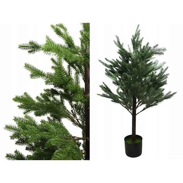 Pevný vánoční stromek s jedličkou v květináči 95 cm CHA-104