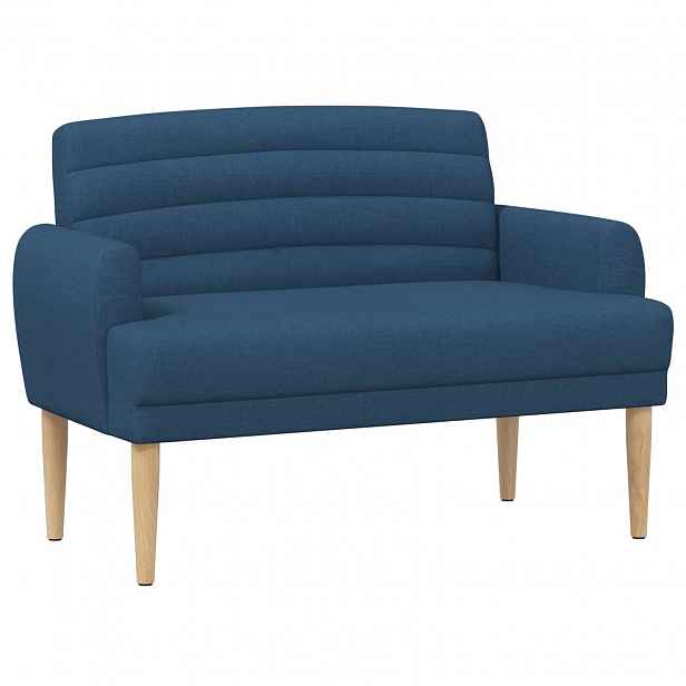 vidaXL Pohovka s knoflíkovým prošíváním Modrá 116 x 67 x 80 cm Textil