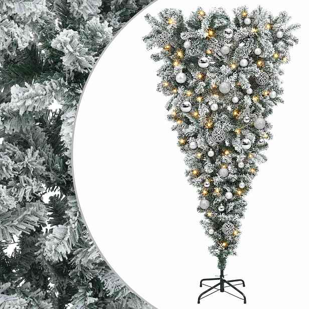 vidaXL Umělý vánoční stromek s obrácenými větvemi 150 cm 150 LED
