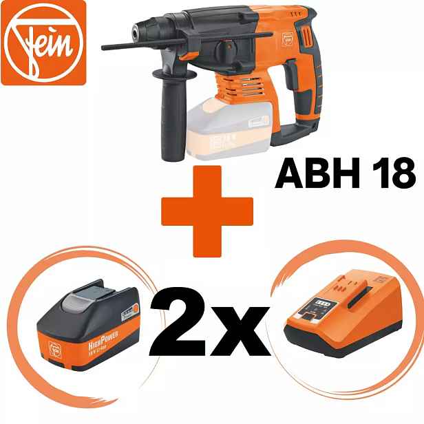 Vrtací kladivo Fein Sds Plus 2200 W ABH18 2x akumulátor