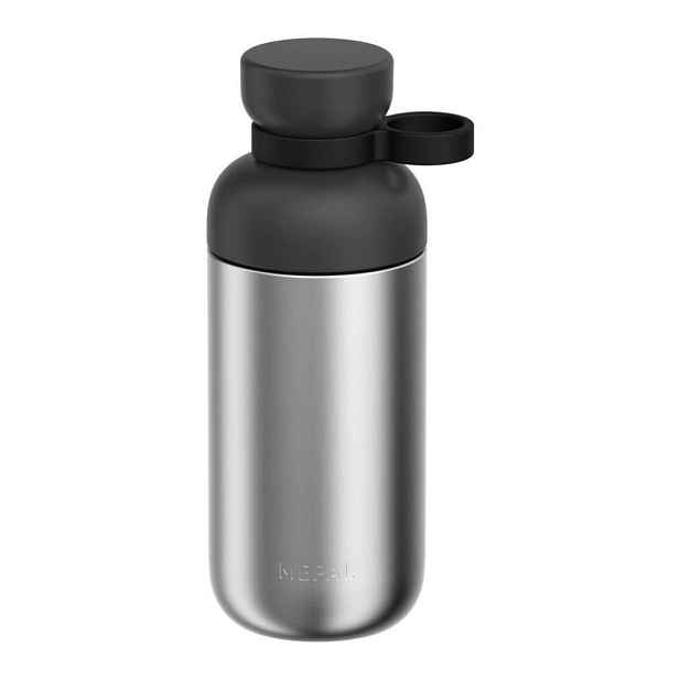 Černá/ve stříbrné barvě lahev z nerezové oceli 500 ml Vita – Mepal